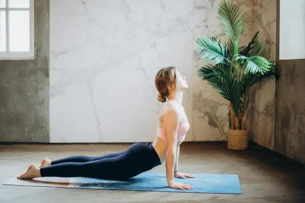Woman doing yoga exercise